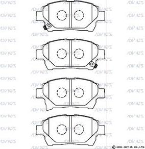 Advics SN956P - Brake Pad Set, disc brake autospares.lv