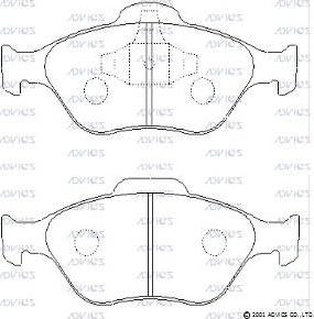 Advics SN901 - Brake Pad Set, disc brake autospares.lv