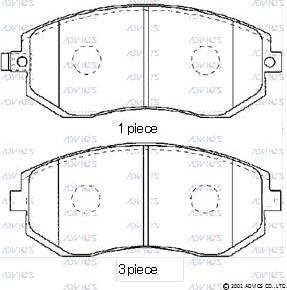 Advics SN915P - Brake Pad Set, disc brake autospares.lv