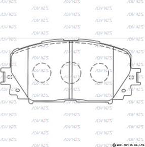 Advics SN939 - Brake Pad Set, disc brake autospares.lv