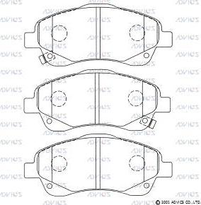 Advics SN933P - Brake Pad Set, disc brake autospares.lv