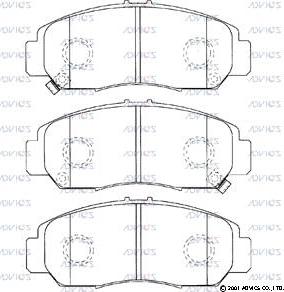 Advics SN435P - Brake Pad Set, disc brake autospares.lv