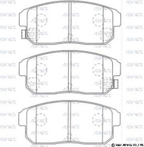 Advics SN433P - Brake Pad Set, disc brake autospares.lv