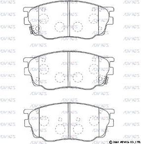 Advics SN599P - Brake Pad Set, disc brake autospares.lv