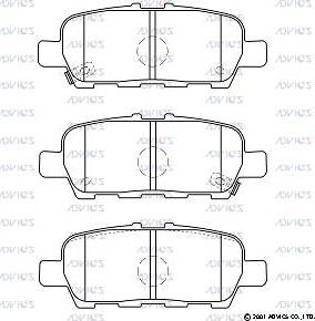 Advics SN509P - Brake Pad Set, disc brake autospares.lv