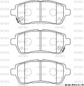 Advics SN503P - Brake Pad Set, disc brake autospares.lv