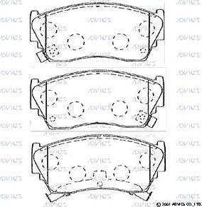 Advics SN585P - Brake Pad Set, disc brake autospares.lv