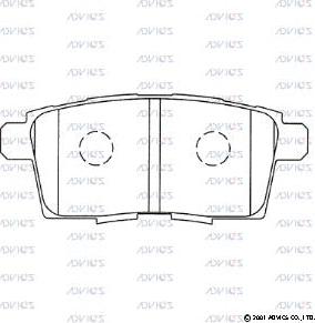 Advics SN586 - Brake Pad Set, disc brake autospares.lv