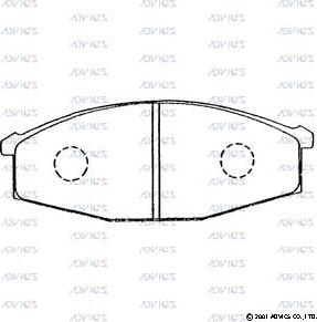 Advics SN539 - Brake Pad Set, disc brake autospares.lv