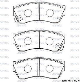 Advics SN535P - Brake Pad Set, disc brake autospares.lv