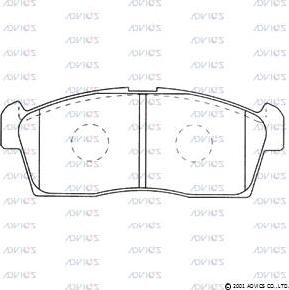 Advics SN693 - Brake Pad Set, disc brake autospares.lv