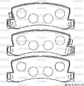 Advics SN648P - Brake Pad Set, disc brake autospares.lv