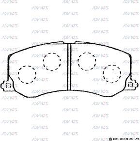 Advics SN652P - Brake Pad Set, disc brake autospares.lv