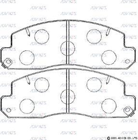 Ashuki 1080-5702 - Brake Pad Set, disc brake autospares.lv