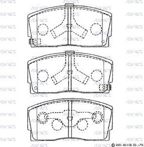 Advics SN623P - Brake Pad Set, disc brake autospares.lv