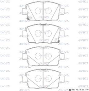 Advics SN130P - Brake Pad Set, disc brake autospares.lv