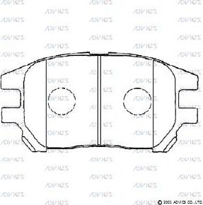 Advics SN893 - Brake Pad Set, disc brake autospares.lv