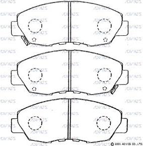 Advics SN852P - Brake Pad Set, disc brake autospares.lv