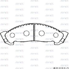 Advics SN836P - Brake Pad Set, disc brake autospares.lv