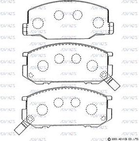 Advics SN825P - Brake Pad Set, disc brake autospares.lv