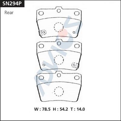 Advics SN294P - Brake Pad Set, disc brake autospares.lv