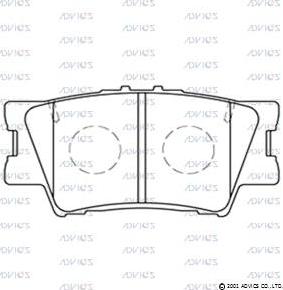 Advics SN221 - Brake Pad Set, disc brake autospares.lv