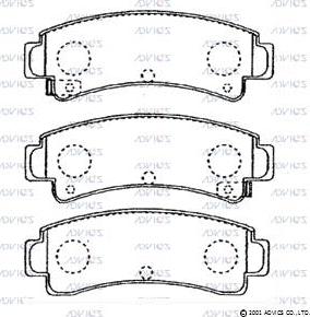 Advics SN792P - Brake Pad Set, disc brake autospares.lv