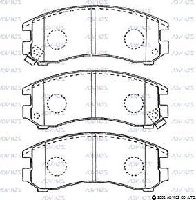 Advics SN760P - Brake Pad Set, disc brake autospares.lv