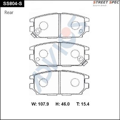 Advics SS804-S - Brake Pad Set, disc brake autospares.lv