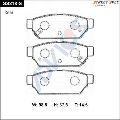 Advics SS818-S - Brake Pad Set, disc brake autospares.lv