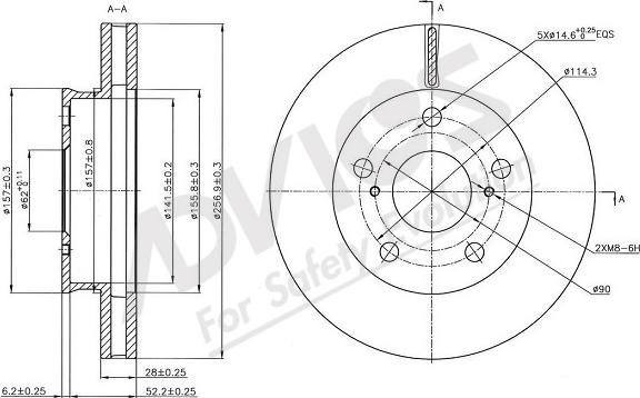 ADVICS-SEA A6F461 - Brake Disc autospares.lv