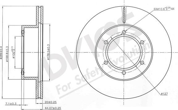 ADVICS-SEA A6F404 - Brake Disc autospares.lv