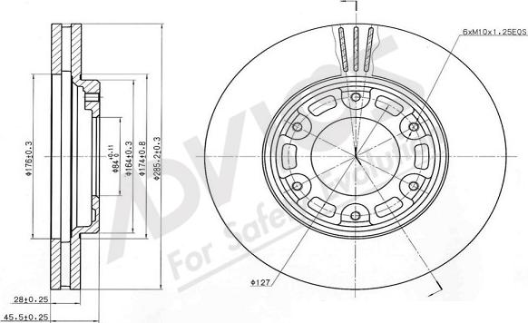 ADVICS-SEA A6F405 - Brake Disc autospares.lv