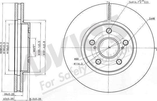 ADVICS-SEA A6F097 - Brake Disc autospares.lv