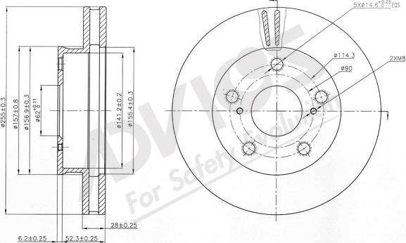 ADVICS-SEA A6F258 - Brake Disc autospares.lv