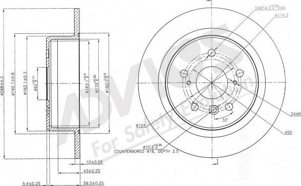 ADVICS-SEA A6R449 - Brake Disc autospares.lv