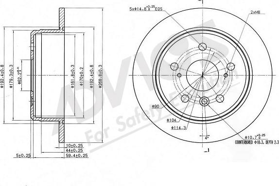 ADVICS-SEA A6R458 - Brake Disc autospares.lv