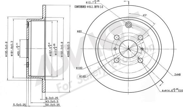 ADVICS-SEA A6R243 - Brake Disc autospares.lv