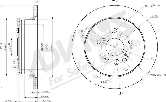 ADVICS-SEA A6R758 - Brake Disc autospares.lv