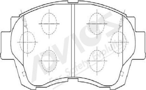 ADVICS-SEA A1N041Y - Brake Pad Set, disc brake autospares.lv