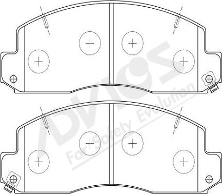 ADVICS-SEA A1N060Y - Brake Pad Set, disc brake autospares.lv