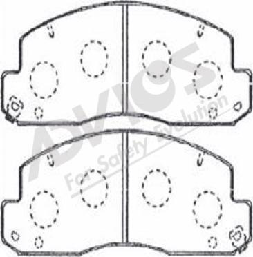 ADVICS-SEA A1N060 - Brake Pad Set, disc brake autospares.lv