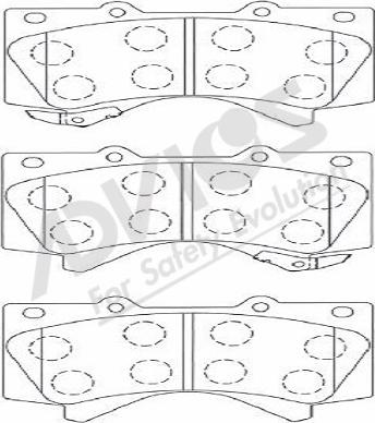 ADVICS-SEA A1N156 - Brake Pad Set, disc brake autospares.lv