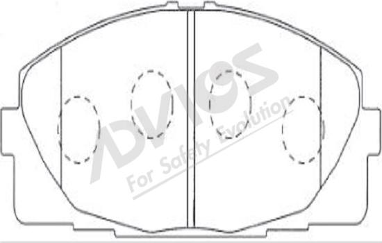 ADVICS-SEA A1N119 - Brake Pad Set, disc brake autospares.lv