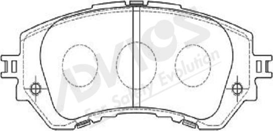 ADVICS-SEA A1N254Y - Brake Pad Set, disc brake autospares.lv