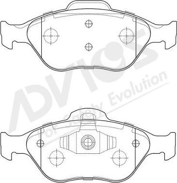 ADVICS-SEA A1N262Y - Brake Pad Set, disc brake autospares.lv