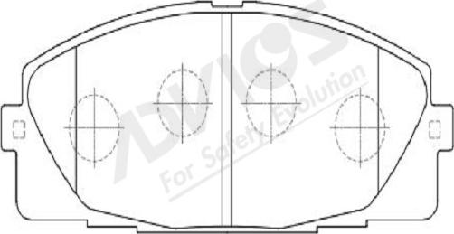 ADVICS-SEA A1N229Y - Brake Pad Set, disc brake autospares.lv