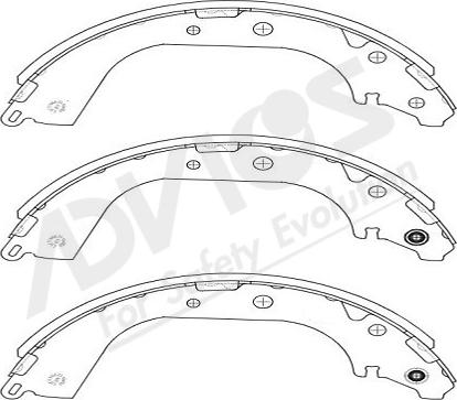 ADVICS-SEA A8N001Y - Brake Shoe Set autospares.lv