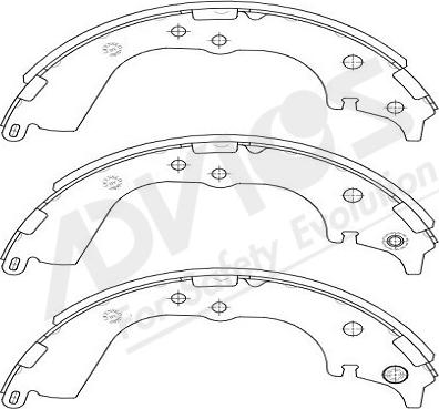 ADVICS-SEA A8N002Y - Brake Shoe Set autospares.lv