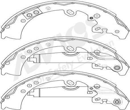 ADVICS-SEA A8N007Y - Brake Shoe Set autospares.lv